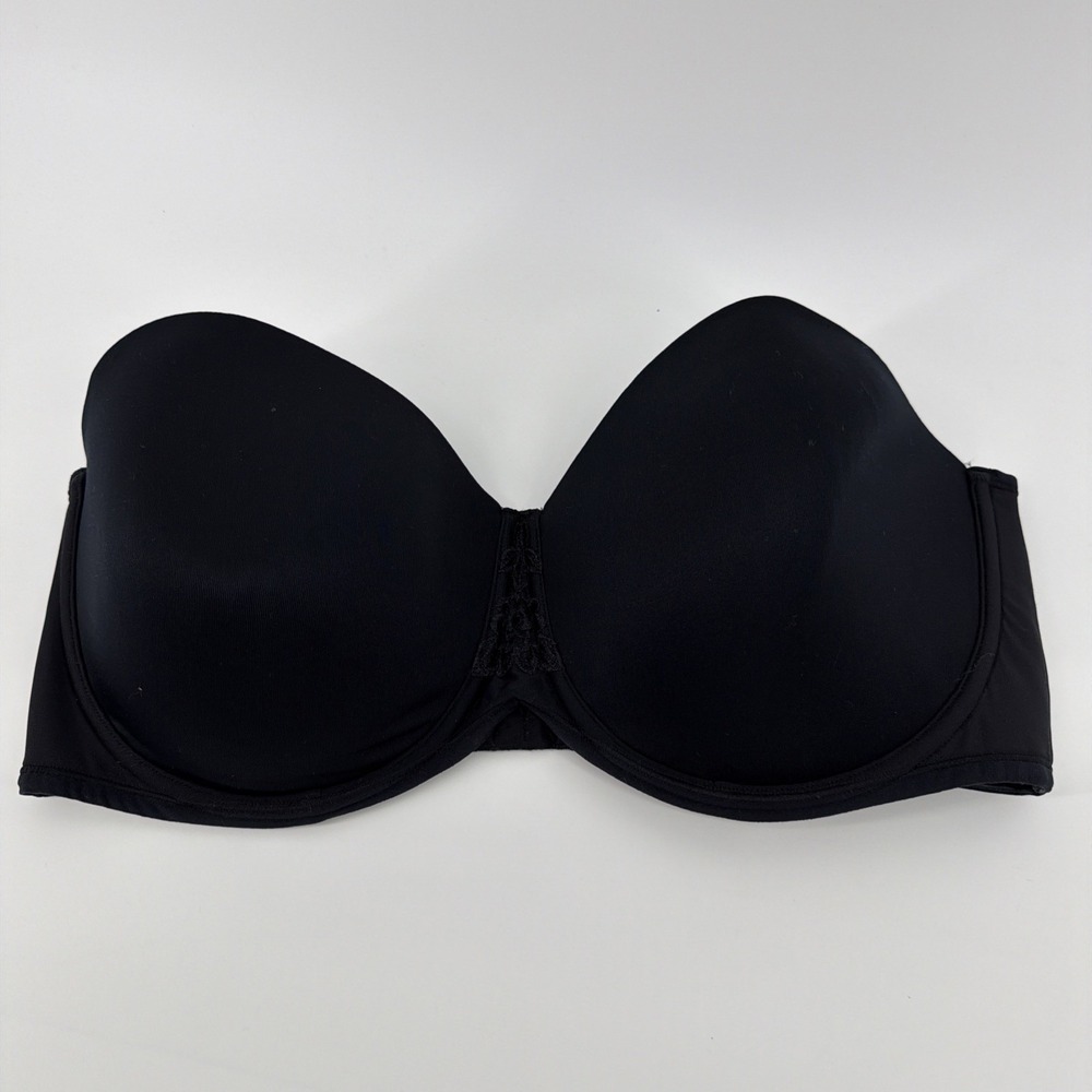 Vanity Fair Strapless 74380 Beauty Back Bra Black Size 40DD EUC